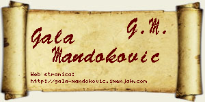 Gala Mandoković vizit kartica